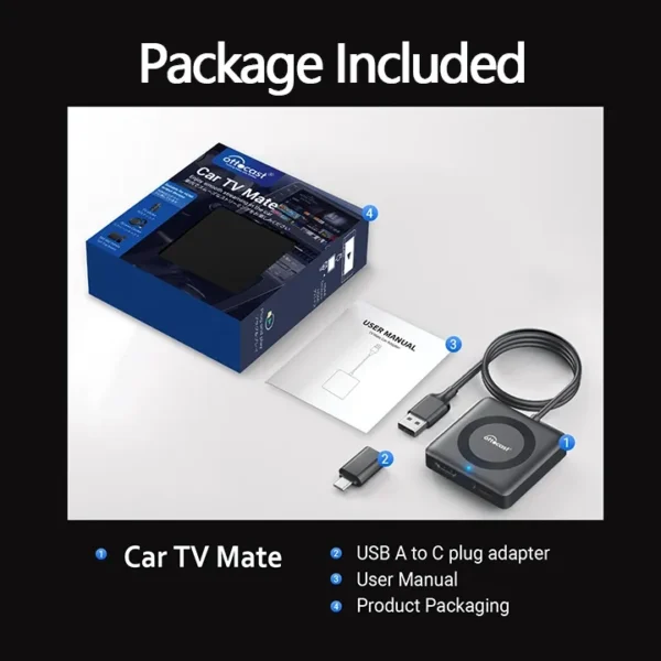 Car TV Mate Ⅲ - HDMl Multimedia & Wireless CarPlay Adapter - Image 10