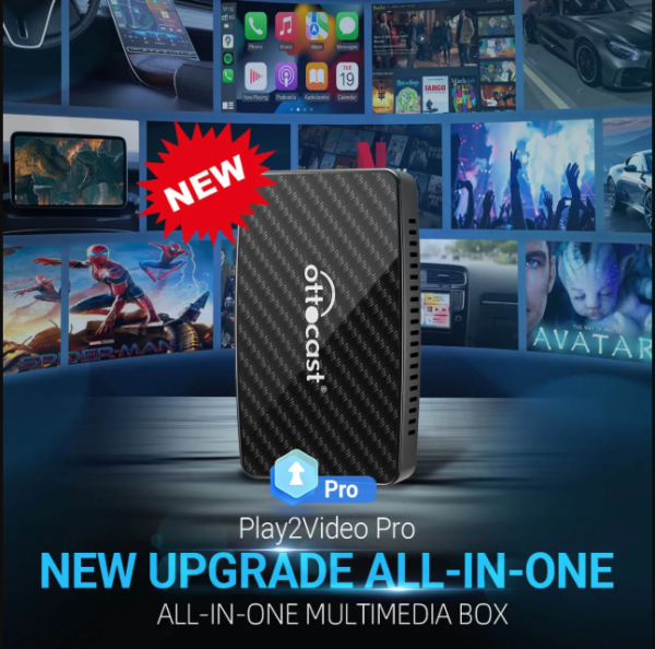 Play2Video Pro Wireless CarPlay/ Android Auto Netflix YouTube IPTV Car Box