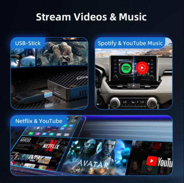Play2Video Pro Wireless CarPlay/ Android Auto Netflix YouTube IPTV Car Box - Image 5